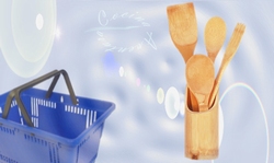 Bamboo Utensil Set With Holder