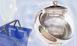 Teapot Stainless Steel Glass 750 Ml.